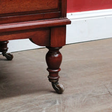 Load image into Gallery viewer, Antique English Mahogany Four Drawer Chest Brass Handles Castors. B12961
