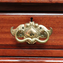 Load image into Gallery viewer, Antique English Mahogany Four Drawer Chest Brass Handles Castors. B12961
