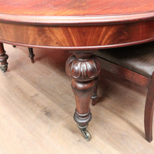 Load image into Gallery viewer, Antique Australian Cedar Dining Table – D-End, Extends -2 Leaves, Winder &amp; Crank B12553
