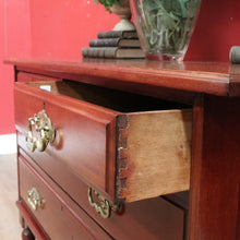 Load image into Gallery viewer, Antique English Mahogany Four Drawer Chest Brass Handles Castors. B12961
