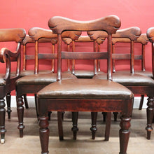 Load image into Gallery viewer, x SOLD Set of 8 Antique Australian Cedar Dining Chairs – includes 6 Chairs and 2 Carvers. B12555
