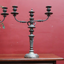Load image into Gallery viewer, Pair Antique Sheffield Plate Candelabra Silver Plate Candle Holders. B12964
