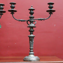 Load image into Gallery viewer, Pair Antique Sheffield Plate Candelabra Silver Plate Candle Holders. B12964
