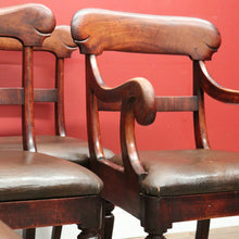 Load image into Gallery viewer, x SOLD Set of 8 Antique Australian Cedar Dining Chairs – includes 6 Chairs and 2 Carvers. B12555
