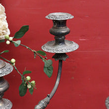 Load image into Gallery viewer, Pair Antique Sheffield Plate Candelabra Silver Plate Candle Holders. B12964
