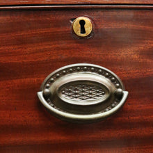 Load image into Gallery viewer, Antique English Georgian 1940s Bow Front Chest – 4 Drawers – Brass Handles. B12564
