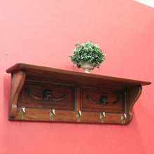 Load image into Gallery viewer, Antique French Coat Rack with Brass Horse-Head Hooks and Carved Lion Faces. B11328
