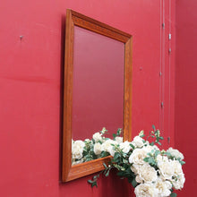 Load image into Gallery viewer, Antique Oak Wall Mirror Bevelled Glass Carved Leaves and Acorns. B12966
