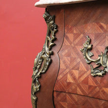 Load image into Gallery viewer, x SOLD Antique Chest of Drawers or Hall Cabinet, French Walnut, Brass and Marble Top Chest. B11349

