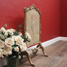 Load image into Gallery viewer, Antique c1780 French Gilt Fire Screen with Tapestry &amp; Paper Provenance. B12558
