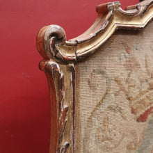 Load image into Gallery viewer, Antique c1780 French Gilt Fire Screen with Tapestry &amp; Paper Provenance. B12558
