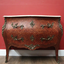 Load image into Gallery viewer, x SOLD Antique Chest of Drawers or Hall Cabinet, French Walnut, Brass and Marble Top Chest. B11349

