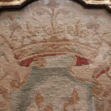 Load image into Gallery viewer, Antique c1780 French Gilt Fire Screen with Tapestry &amp; Paper Provenance. B12558
