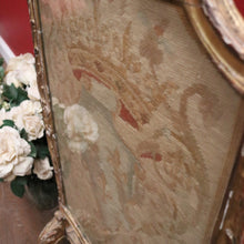 Load image into Gallery viewer, Antique c1780 French Gilt Fire Screen with Tapestry &amp; Paper Provenance. B12558
