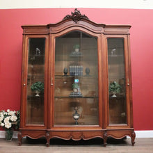 Load image into Gallery viewer, x SOLD Antique French Three-door Bookcase or Display China Cabinet or Cupboard. B12099
