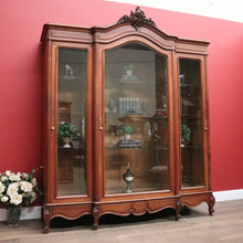 Load image into Gallery viewer, x SOLD Antique French Three-door Bookcase or Display China Cabinet or Cupboard. B12099
