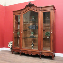 Load image into Gallery viewer, x SOLD Antique French Three-door Bookcase or Display China Cabinet or Cupboard. B12099
