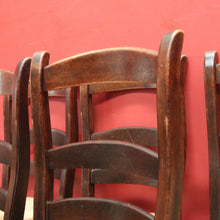 Load image into Gallery viewer, Antique Chairs, Set of Six Antique French Oak and Rush Ladder Back Kitchen or Dining Chairs. B11418
