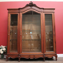 Load image into Gallery viewer, x SOLD Antique French Three-door Bookcase or Display China Cabinet or Cupboard. B12099
