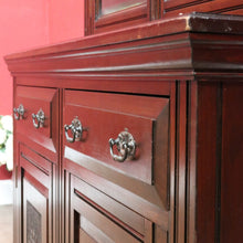 Load image into Gallery viewer, Antique English Pine Two Height Bookcase Glass Upper Doors. B12963
