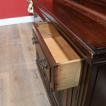 Load image into Gallery viewer, Antique English Pine Two Height Bookcase Glass Upper Doors. B12963
