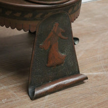 Load image into Gallery viewer, x SOLD WWI Trench Artwork/Art Shell Casing, Umbrella Holder or Door Stop. German Helmet with Eagle. B11339
