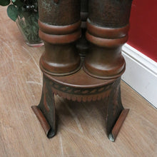 Load image into Gallery viewer, x SOLD WWI Trench Artwork/Art Shell Casing, Umbrella Holder or Door Stop. German Helmet with Eagle. B11339
