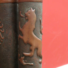 Load image into Gallery viewer, x SOLD WWI Trench Artwork/Art Shell Casing, Umbrella Holder or Door Stop. German Helmet with Eagle. B11339
