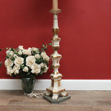 Load image into Gallery viewer, Gilt and Painted Antique French Standard Lamp and Shade, Floor Lamp and Shade. B11318
