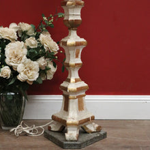 Load image into Gallery viewer, Gilt and Painted Antique French Standard Lamp and Shade, Floor Lamp and Shade. B11318
