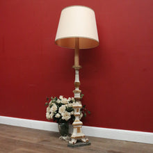 Load image into Gallery viewer, Gilt and Painted Antique French Standard Lamp and Shade, Floor Lamp and Shade. B11318
