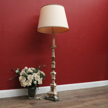 Load image into Gallery viewer, Gilt and Painted Antique French Standard Lamp and Shade, Floor Lamp and Shade. B11318
