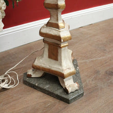 Load image into Gallery viewer, Gilt and Painted Antique French Standard Lamp and Shade, Floor Lamp and Shade. B11318
