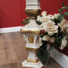 Load image into Gallery viewer, Gilt and Painted Antique French Standard Lamp and Shade, Floor Lamp and Shade. B11318
