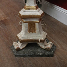Load image into Gallery viewer, Gilt and Painted Antique French Standard Lamp and Shade, Floor Lamp and Shade. B11318
