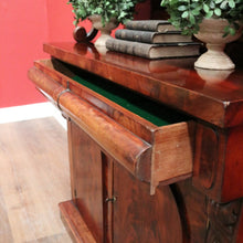 Load image into Gallery viewer, Antique English Mahogany Hall Cabinet or Cupboard with Storage and a Drawer. B12559
