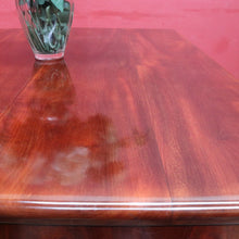 Load image into Gallery viewer, Antique English Mahogany Dining Table 4 Leaves Pedestal Base c1880. B12973
