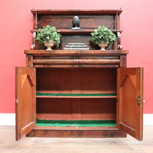 Load image into Gallery viewer, Antique English Mahogany Hall Cabinet or Cupboard with Storage and a Drawer. B12559
