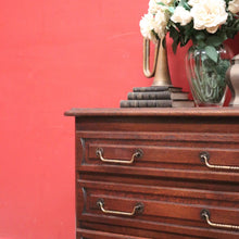 Load image into Gallery viewer, x SOLD French Oak Chest of Drawers – Brass Handles, Shaped Apron, Lovely Patina. B12554
