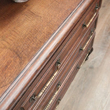 Load image into Gallery viewer, x SOLD French Oak Chest of Drawers – Brass Handles, Shaped Apron, Lovely Patina. B12554
