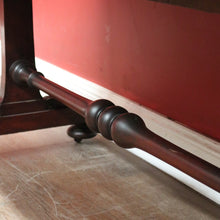 Load image into Gallery viewer, Antique Australian Cedar Hall Table – Two Drawers, Stretcher Base, Bun Feet. B12557
