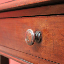 Load image into Gallery viewer, Antique Australian Cedar Hall Table – Two Drawers, Stretcher Base, Bun Feet. B12557
