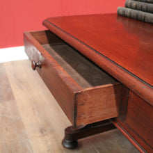 Load image into Gallery viewer, Antique Australian Cedar Hall Table – Two Drawers, Stretcher Base, Bun Feet. B12557
