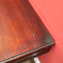 Load image into Gallery viewer, Antique Australian Cedar Hall Table – Two Drawers, Stretcher Base, Bun Feet. B12557

