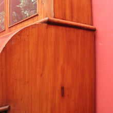 Load image into Gallery viewer, Antique Australian Cedar Secretaire Bookcase with Pull-out Writing Desk and Glass Doors. B12
