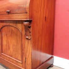 Load image into Gallery viewer, Antique Australian Cedar Secretaire Bookcase with Pull-out Writing Desk and Glass Doors. B12
