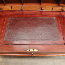 Load image into Gallery viewer, Antique Australian Cedar Secretaire Bookcase with Pull-out Writing Desk and Glass Doors. B12
