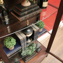 Load image into Gallery viewer, x SOLD Antique French Oak and Curved Glass Door China Cabinet or Display Cupboard. B12095
