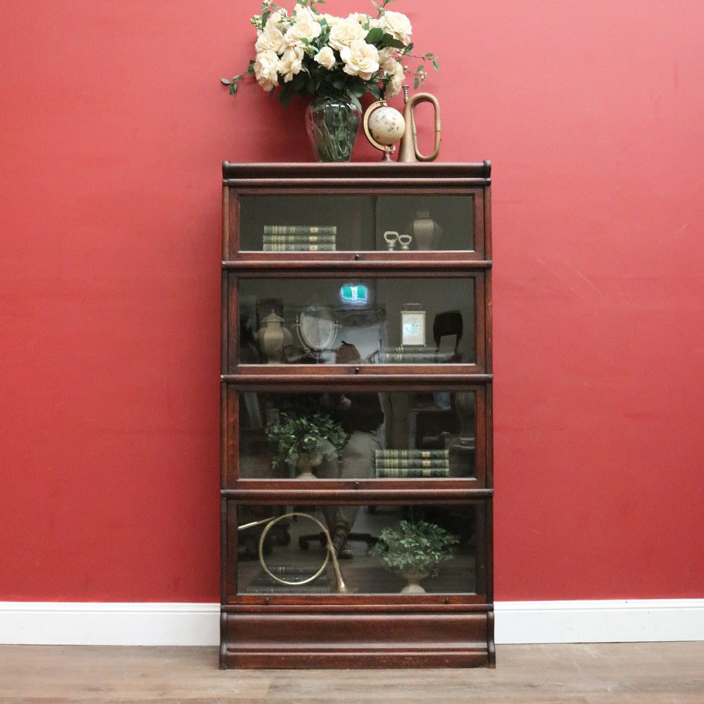 x SOLD Solicitors Bookcase - Antique, Globe Wernicke & Co, London. Four-Section Cabinet. B12543