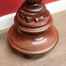 Load image into Gallery viewer, Vintage Oak Pedestal Jardiniere Carved Victorian Style Stand. B12967
